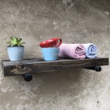 POLCTARTÓ KONZOL PÁR EGYENES 20CM FEKETE FALI POLC KONZOL