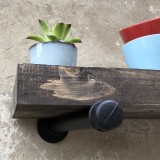 POLCTARTÓ KONZOL PÁR EGYENES 20CM FEKETE FALI POLC KONZOL