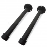 POLCTARTÓ KONZOL PÁR EGYENES 20CM FEKETE FALI POLC KONZOL